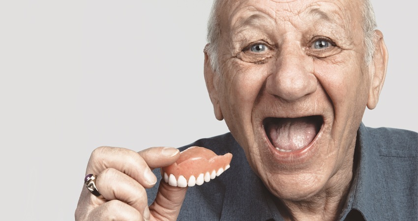Old man dental treatment